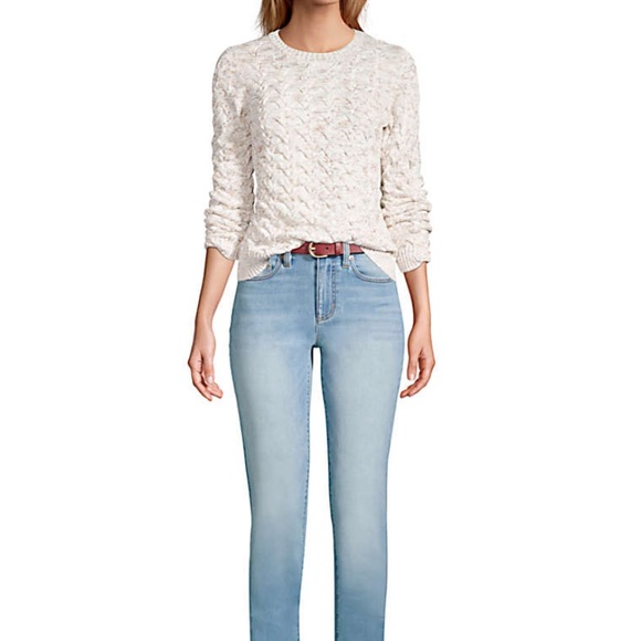 NWT LANDS END CABLE KNIT SWEATER - Picture 4 of 8